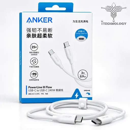 Anker Cable Power Line III Flow 240W 1M A8552P22-12 تصویر 3