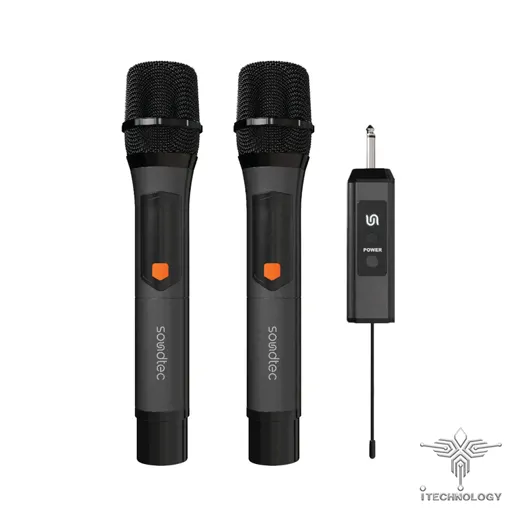 PORODO Wireless Microphone Dual PD-STWLEP050