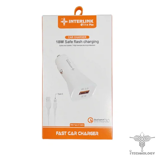 INTERLINK Elite Plus Car Charger 18W تصویر 3
